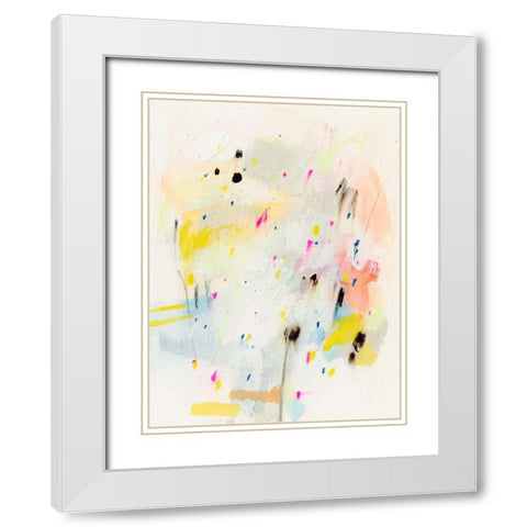 Sprinkle I White Modern Wood Framed Art Print with Double Matting by Barnes, Victoria
