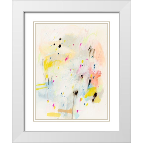 Sprinkle I White Modern Wood Framed Art Print with Double Matting by Barnes, Victoria