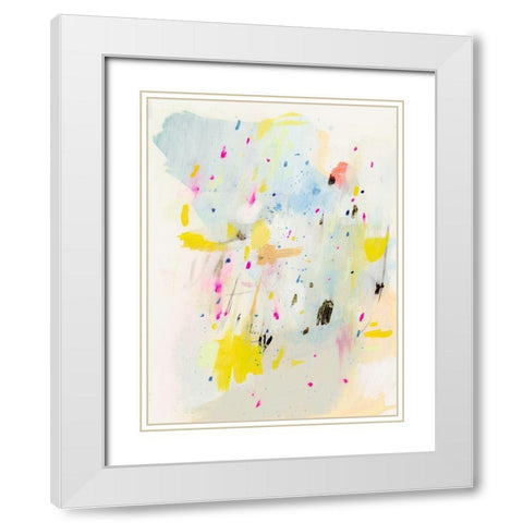 Sprinkle II White Modern Wood Framed Art Print with Double Matting by Barnes, Victoria