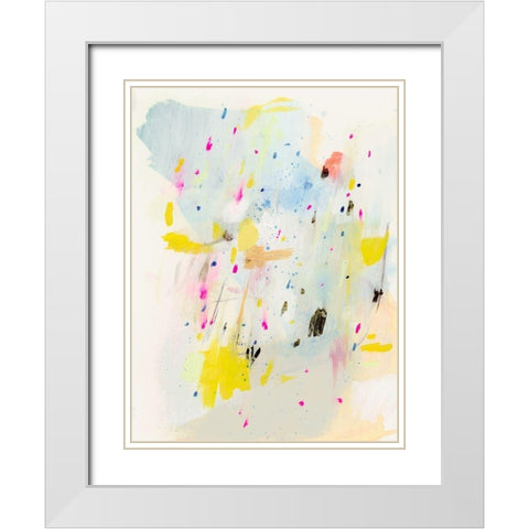 Sprinkle II White Modern Wood Framed Art Print with Double Matting by Barnes, Victoria