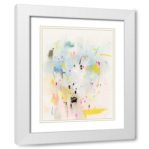 Sprinkle III White Modern Wood Framed Art Print with Double Matting by Barnes, Victoria