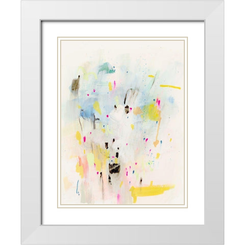 Sprinkle III White Modern Wood Framed Art Print with Double Matting by Barnes, Victoria