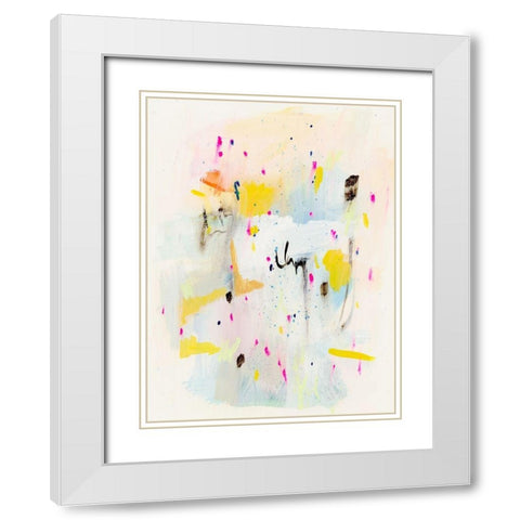 Sprinkle IV White Modern Wood Framed Art Print with Double Matting by Barnes, Victoria