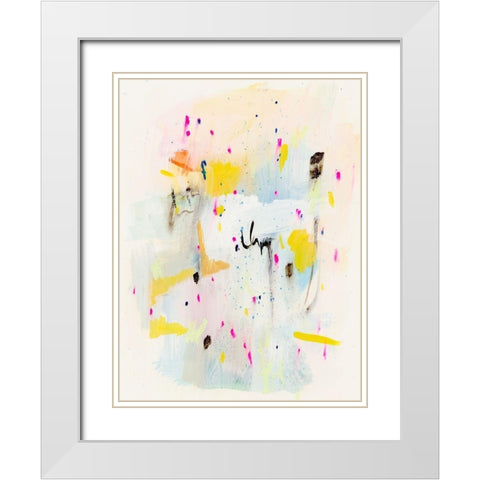 Sprinkle IV White Modern Wood Framed Art Print with Double Matting by Barnes, Victoria