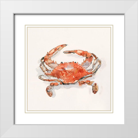 Crusty Crab II White Modern Wood Framed Art Print with Double Matting by Caroline, Emma