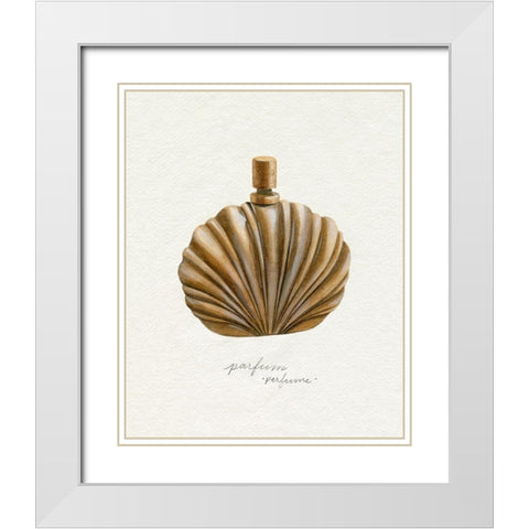 Gilded Toiletries II White Modern Wood Framed Art Print with Double Matting by Popp, Grace