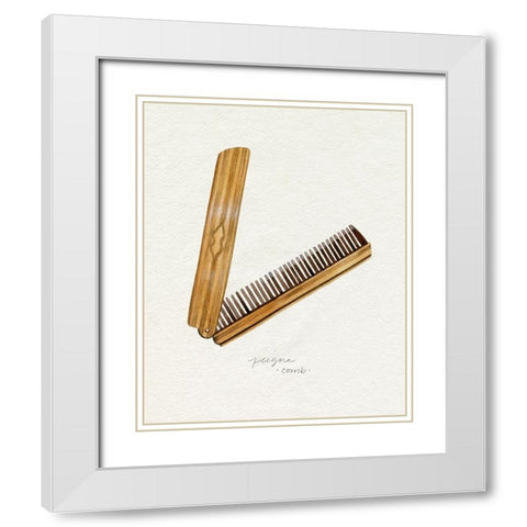 Gilded Toiletries IV White Modern Wood Framed Art Print with Double Matting by Popp, Grace