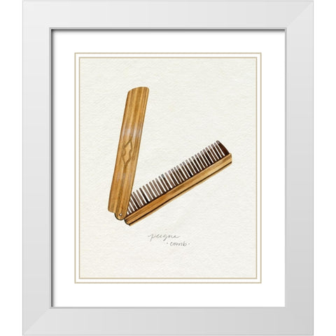 Gilded Toiletries IV White Modern Wood Framed Art Print with Double Matting by Popp, Grace