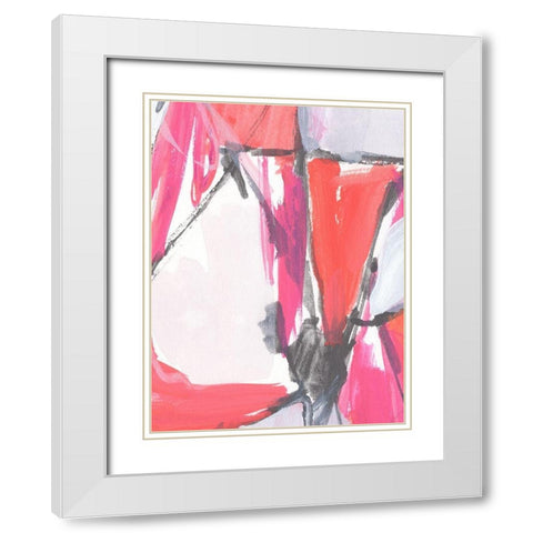 Night Style IV White Modern Wood Framed Art Print with Double Matting by Warren, Annie