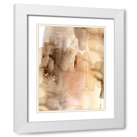 Gilded Movement I White Modern Wood Framed Art Print with Double Matting by Popp, Grace