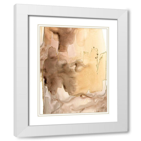 Gilded Movement II White Modern Wood Framed Art Print with Double Matting by Popp, Grace