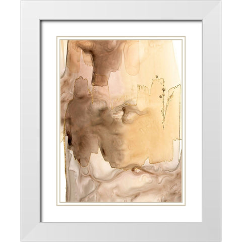 Gilded Movement II White Modern Wood Framed Art Print with Double Matting by Popp, Grace