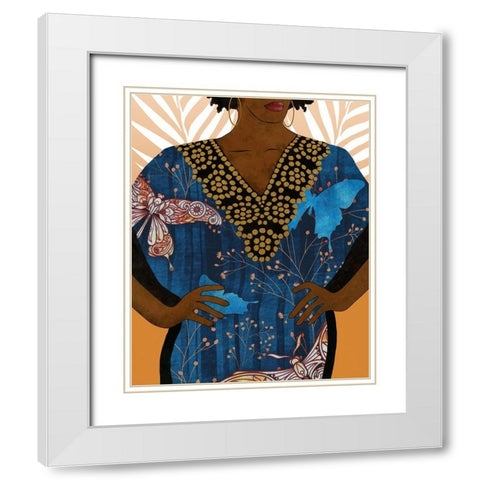 Her Style I White Modern Wood Framed Art Print with Double Matting by Saunders, Alonzo