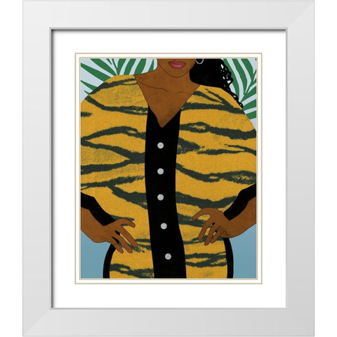 Her Style II White Modern Wood Framed Art Print with Double Matting by Saunders, Alonzo