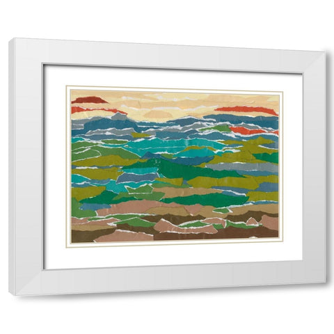 Stratified Landscape I White Modern Wood Framed Art Print with Double Matting by Moore, Regina