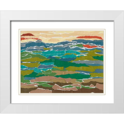 Stratified Landscape I White Modern Wood Framed Art Print with Double Matting by Moore, Regina