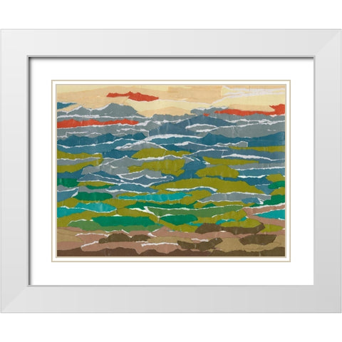 Stratified Landscape II White Modern Wood Framed Art Print with Double Matting by Moore, Regina