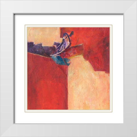 Native America II White Modern Wood Framed Art Print with Double Matting by Combs, Joyce