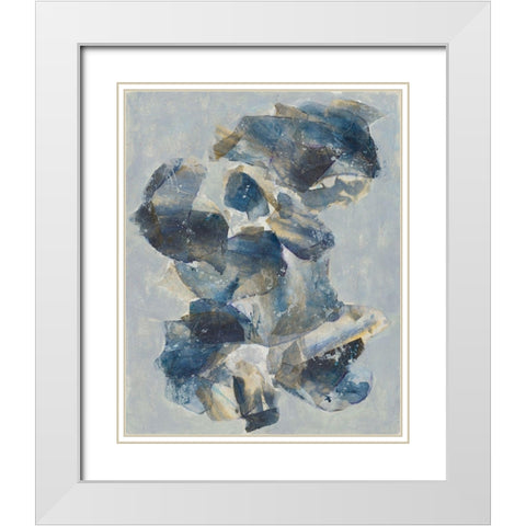 Crystal and Stone I White Modern Wood Framed Art Print with Double Matting by Combs, Joyce