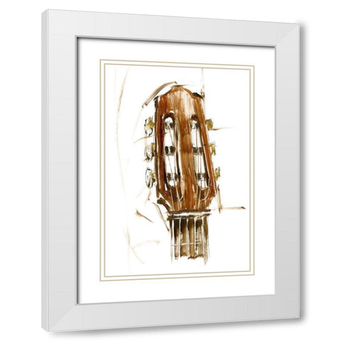 Instrumental IV White Modern Wood Framed Art Print with Double Matting by Harper, Ethan