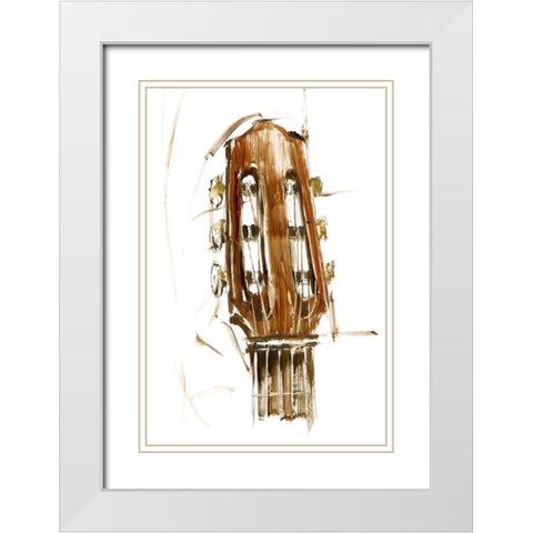 Instrumental IV White Modern Wood Framed Art Print with Double Matting by Harper, Ethan