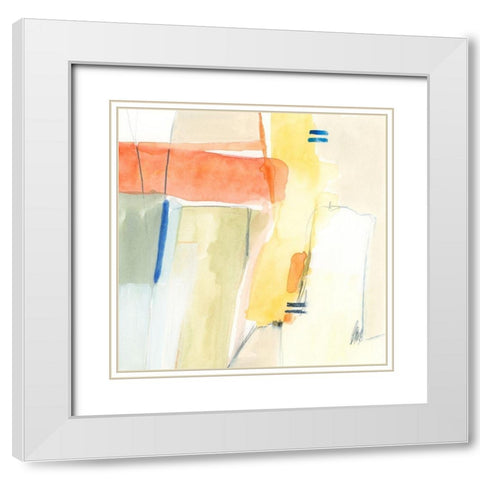 Nelle I White Modern Wood Framed Art Print with Double Matting by Barnes, Victoria