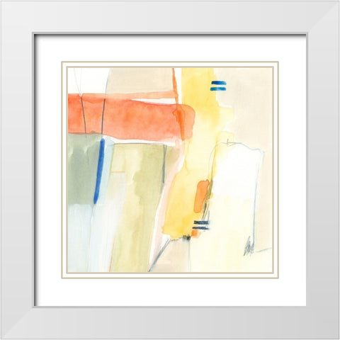 Nelle I White Modern Wood Framed Art Print with Double Matting by Barnes, Victoria