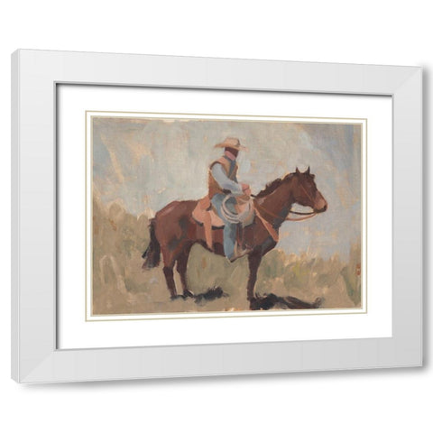 Ranch Hand I White Modern Wood Framed Art Print with Double Matting by Green, Jacob