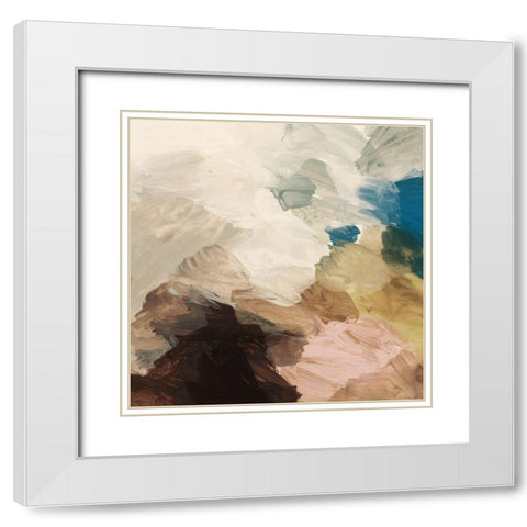 Color Meld I White Modern Wood Framed Art Print with Double Matting by Barnes, Victoria