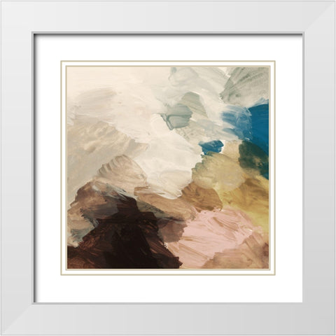 Color Meld I White Modern Wood Framed Art Print with Double Matting by Barnes, Victoria