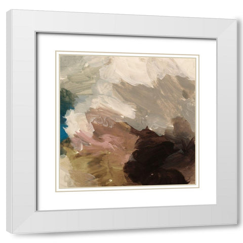Color Meld II White Modern Wood Framed Art Print with Double Matting by Barnes, Victoria