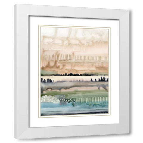 Mesa Horizon Strata I White Modern Wood Framed Art Print with Double Matting by Popp, Grace