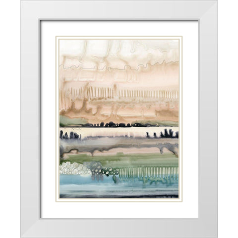 Mesa Horizon Strata I White Modern Wood Framed Art Print with Double Matting by Popp, Grace