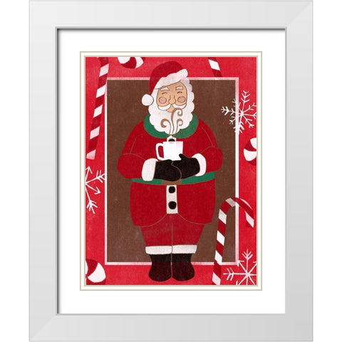 Cozy Cocoa Christmas II White Modern Wood Framed Art Print with Double Matting by Vess, June Erica