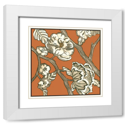 Butterscotch Chintz I White Modern Wood Framed Art Print with Double Matting by Zarris, Chariklia