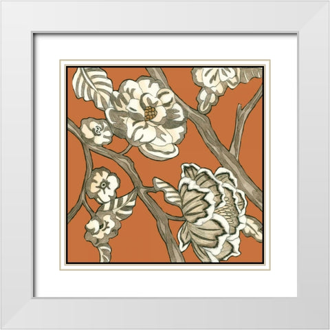 Butterscotch Chintz I White Modern Wood Framed Art Print with Double Matting by Zarris, Chariklia