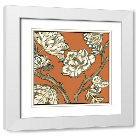 Butterscotch Chintz II White Modern Wood Framed Art Print with Double Matting by Zarris, Chariklia