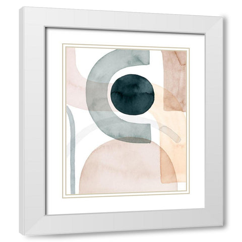Easy Shift II White Modern Wood Framed Art Print with Double Matting by Popp, Grace