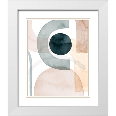 Easy Shift II White Modern Wood Framed Art Print with Double Matting by Popp, Grace