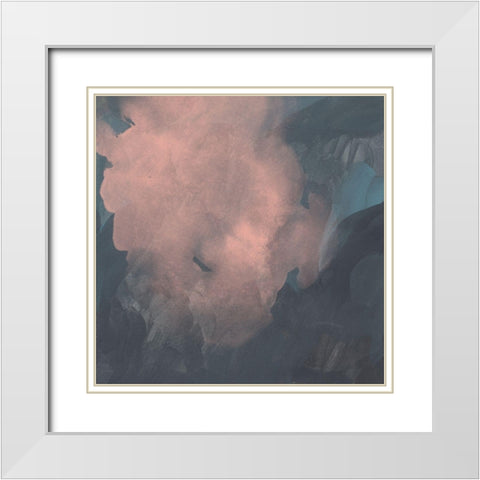 Sunset Aura I White Modern Wood Framed Art Print with Double Matting by Green, Jacob