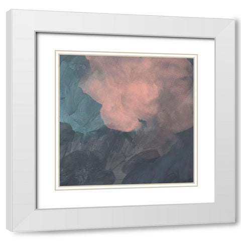 Sunset Aura III White Modern Wood Framed Art Print with Double Matting by Green, Jacob