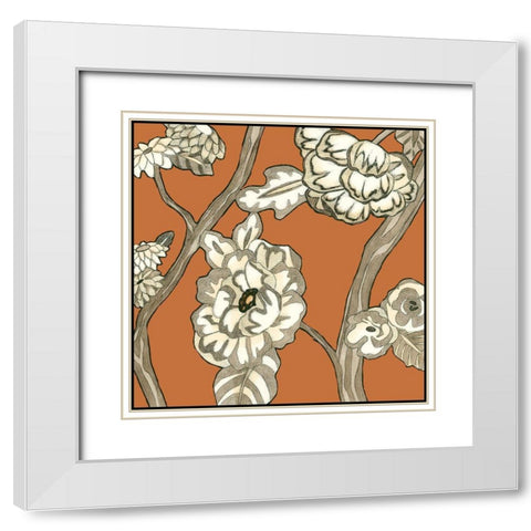 Butterscotch Chintz III White Modern Wood Framed Art Print with Double Matting by Zarris, Chariklia