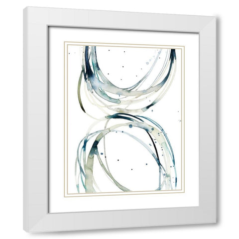 Threaded I White Modern Wood Framed Art Print with Double Matting by Popp, Grace