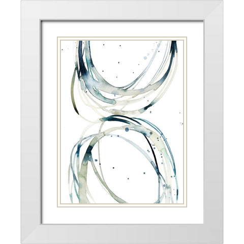 Threaded I White Modern Wood Framed Art Print with Double Matting by Popp, Grace