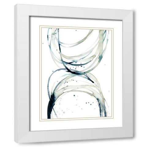 Threaded II White Modern Wood Framed Art Print with Double Matting by Popp, Grace