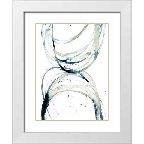 Threaded II White Modern Wood Framed Art Print with Double Matting by Popp, Grace