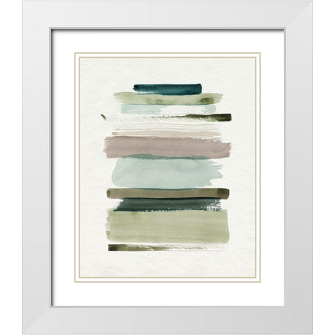 Grass Stains I White Modern Wood Framed Art Print with Double Matting by Popp, Grace