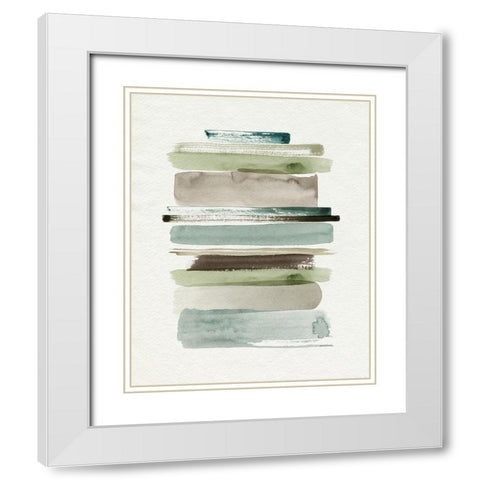 Grass Stains II White Modern Wood Framed Art Print with Double Matting by Popp, Grace