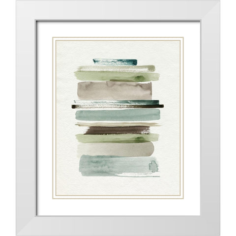 Grass Stains II White Modern Wood Framed Art Print with Double Matting by Popp, Grace