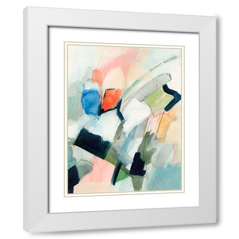 Color Scramble II White Modern Wood Framed Art Print with Double Matting by Barnes, Victoria